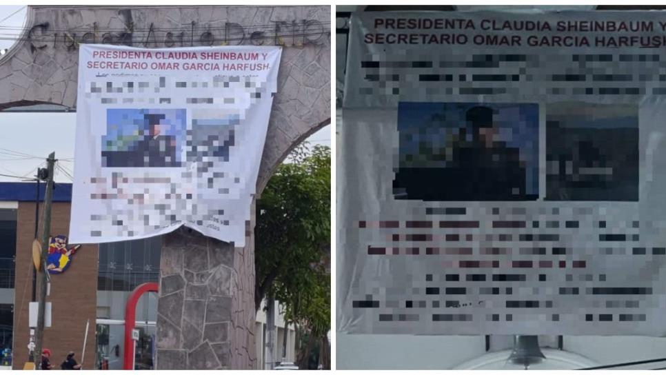 Aparecen mantas en Concordia, El Rosario y Villa Unión dirigidas a Claudia Sheinbaum Aparecen mantas en Concordia, El Rosario y Villa Unión dirigidas a Claudia Sheinbaum