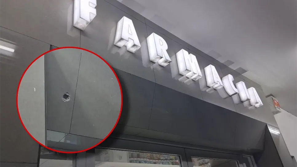 Farmacia termina baleada en ataque a Policías Municipales en Culiacán