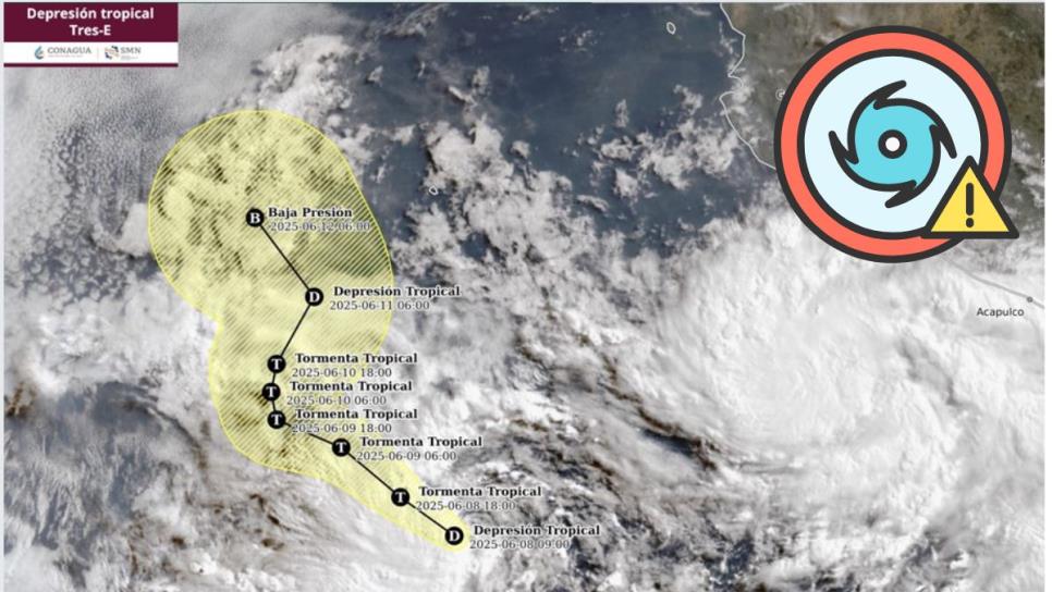 La Depresión Tropical Tres-E se forma en el Pacífico; en horas podría ser Cosme La Depresión Tropical Tres-E se forma en el Pacífico; en horas podría ser Cosme
