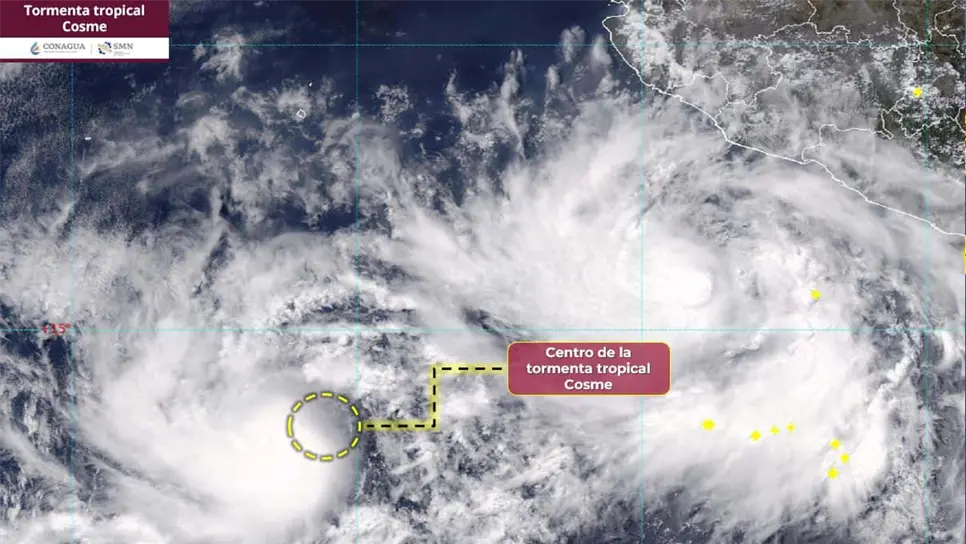 Cosme y Bárbara se encuentran activos en estos momentos en el Pacífico mexicano. (FOTO: Conagua).