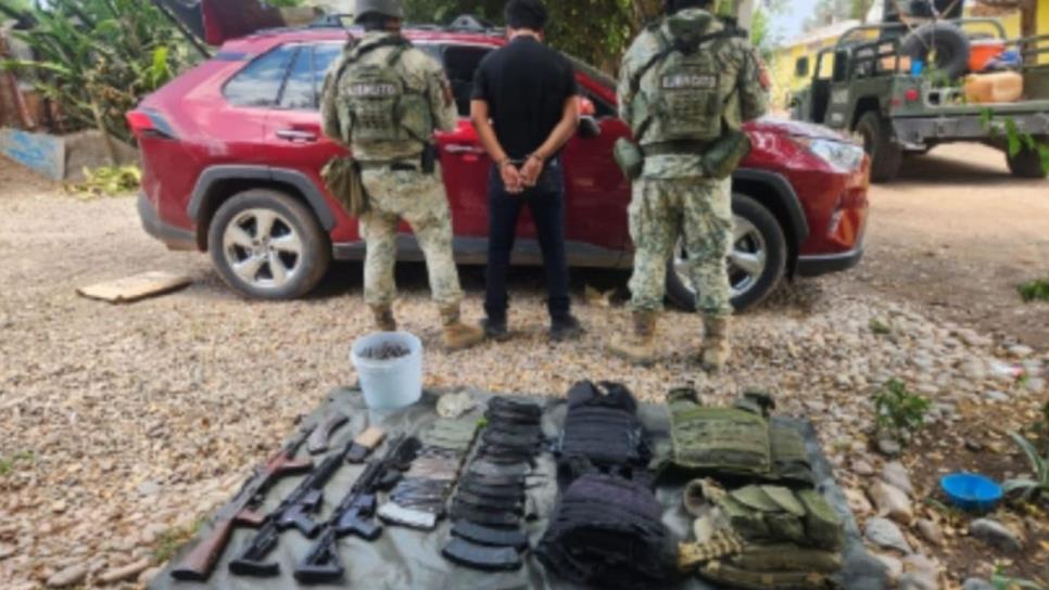 Cae un sujeto armado en la sindicatura de Culiacancito Cae un sujeto armado en la sindicatura de Culiacancito