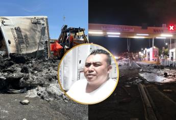 Identifican al trailero que murió calcinado en accidente de la caseta de Alhuey, Angostura
