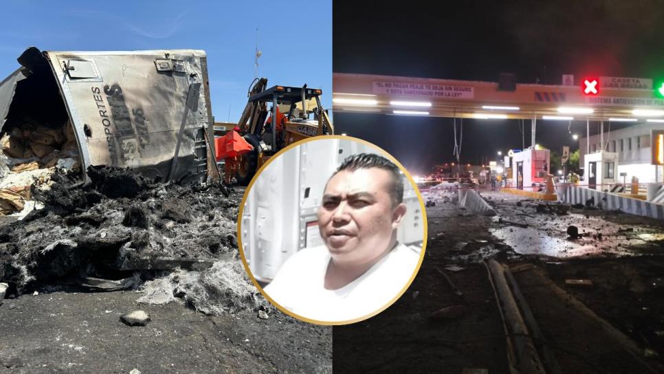 Identifican al trailero que murió calcinado en accidente de la caseta de Alhuey, Angostura Identifican al trailero que murió calcinado en accidente de la caseta de Alhuey, Angostura