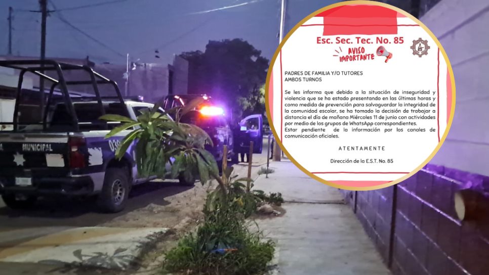 Secundaria ETI #85 suspende clases este miércoles tras doble homicidio Secundaria ETI #85 suspende clases este miércoles tras doble homicidio