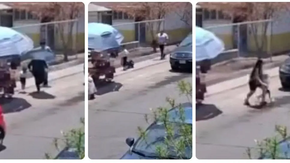 Una cámara de seguridad captó el momento en que padres e hijos huyen despavoridos. (FOTO: Cortesía).