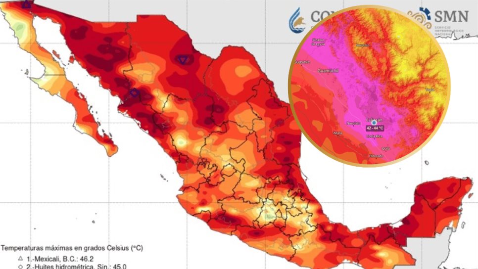 Calor extremo registra Sinaloa; hasta 44 °C se sintieron en estos municipios Calor extremo registra Sinaloa; hasta 44 °C se sintieron en estos municipios