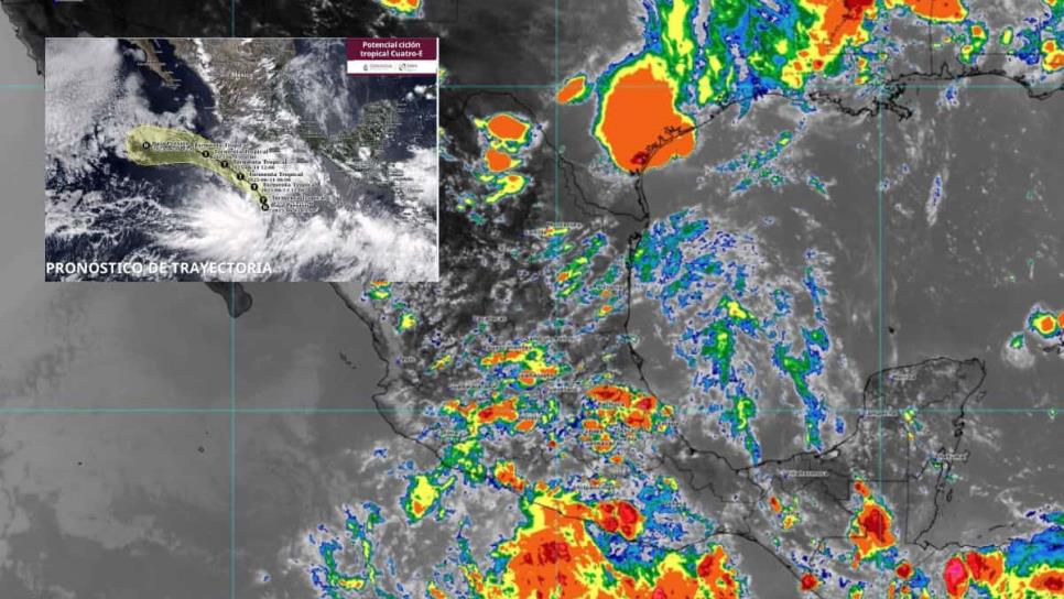 Se forma el Potencial Ciclón Cuatro-E en el Pacífico, provocará lluvias en México Se forma el Potencial Ciclón Cuatro-E en el Pacífico, provocará lluvias en México