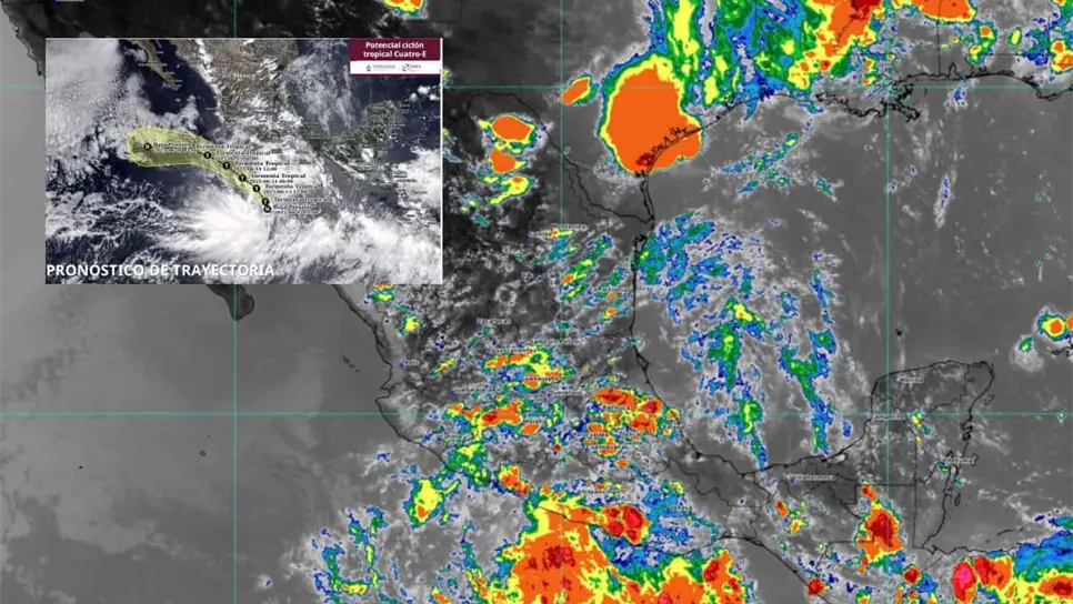 FOTO: Se forma el Potencial Ciclón Cuatro-E en el Pacífico, podría convertirse en Dalilla