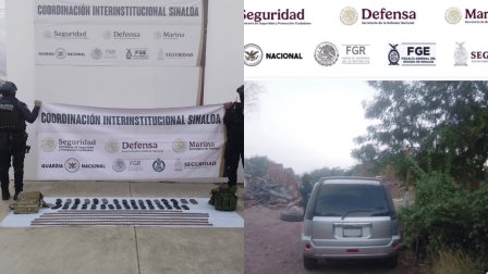 Aseguran cargadores, municiones y vehículos en un operativo en Las Cucas, Culiacán Aseguran cargadores, municiones y vehículos en un operativo en Las Cucas, Culiacán