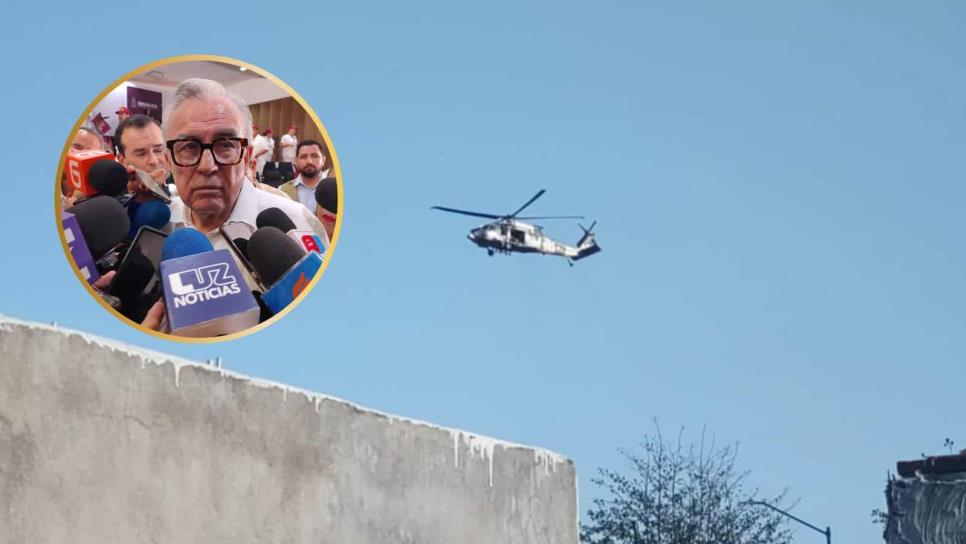 Rocha Moya: Hay operativos silenciosos que requieren el sobrevuelo de helicópteros Rocha Moya: Hay operativos silenciosos que requieren el sobrevuelo de helicópteros