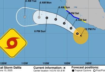 Se forma Dalila, nueva tormenta tropical en el Pacífico: ¿Cuál es su trayectoria?