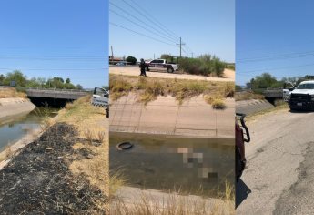 Localizan a hombre en descomposición flotando en un canal de El Desengaño, Ahome 