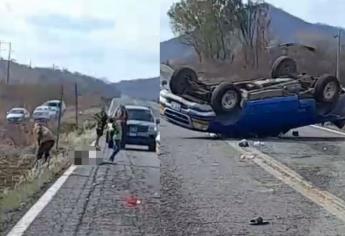 Mueren dos mujeres y 5 personas resultan heridas en fuerte accidente por la Mazatlán-Culiacán
