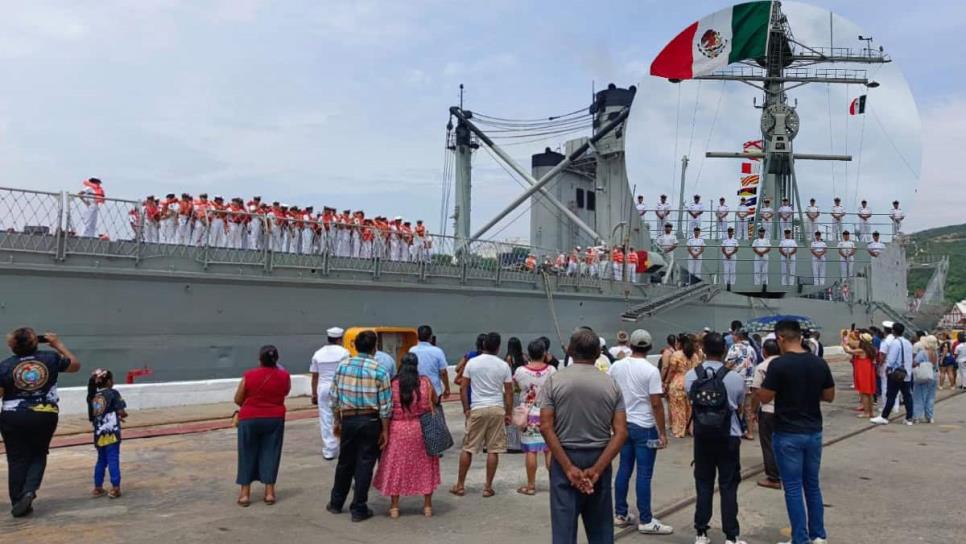 Este buque de la Armada de México sustituye al Cuauhtémoc en prácticas de cadetes navales Este buque de la Armada de México sustituye al Cuauhtémoc en prácticas de cadetes navales