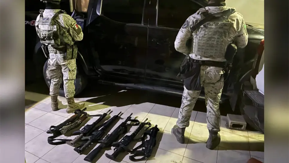 Las armas aseguradas. (FOTO: Cortesía).