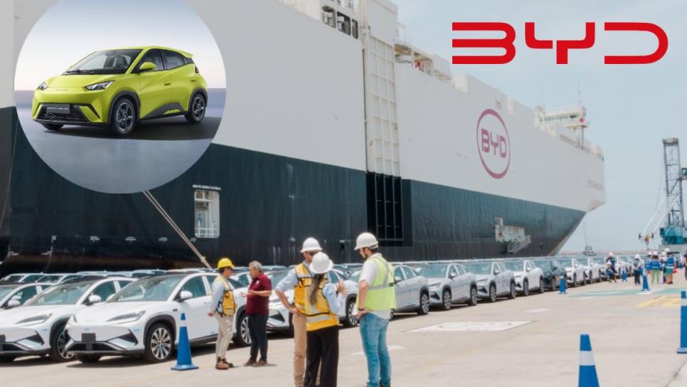 Buque BYD con más de 2 mil autos eléctricos llega a Mazatlán, es el primero en México Buque BYD con más de 2 mil autos eléctricos llega a Mazatlán, es el primero en México
