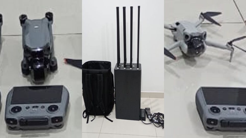 Detienen a dos presuntos sicarios con un inhibidor y siete drones en Culiacán Detienen a dos presuntos sicarios con un inhibidor y siete drones en Culiacán
