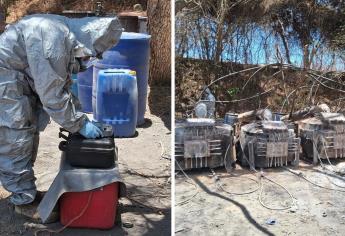 ¡Duro golpe al narco!, aseguran laboratorios capaces de producir una tonelada de metanfetamina diaria