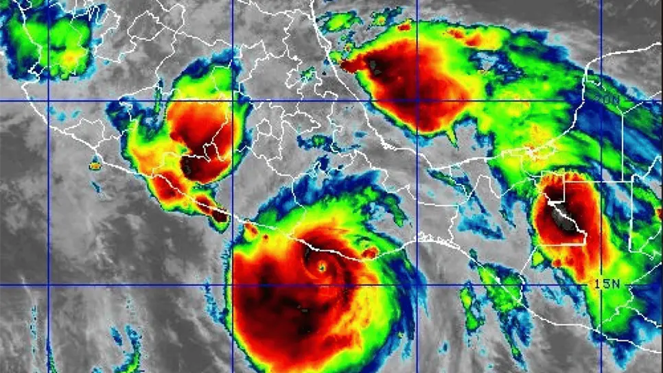 Erick se encuentra frente a las costas de Oaxaca. (FOTO: NHC).