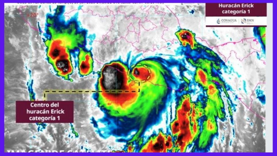 Huracán Erick se degrada en tierra, ya es categoría 1, comienza el saldo de daños Huracán Erick se degrada en tierra, ya es categoría 1, comienza el saldo de daños