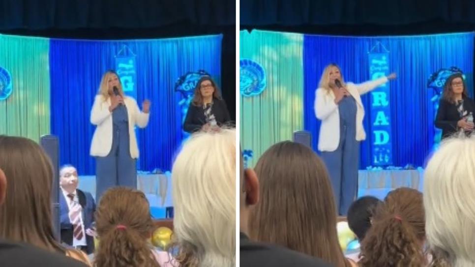 Maestra interrumpe acto escolar para denunciar redadas de ICE en plena graduación | VIDEO Maestra interrumpe acto escolar para denunciar redadas de ICE en plena graduación | VIDEO