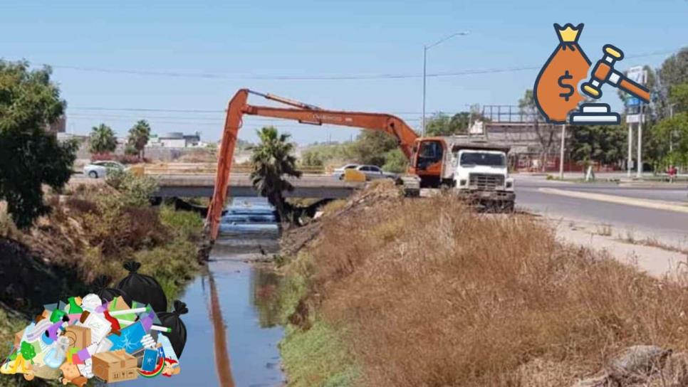 Esta es la multa por tirar basura en canales y drenes de Ahome Esta es la multa por tirar basura en canales y drenes de Ahome