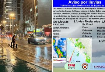 Lluvias en Mazatlán aligeran el calor; se esperan más precipitaciones hasta la mañana del sábado por el Monzón Mexicano