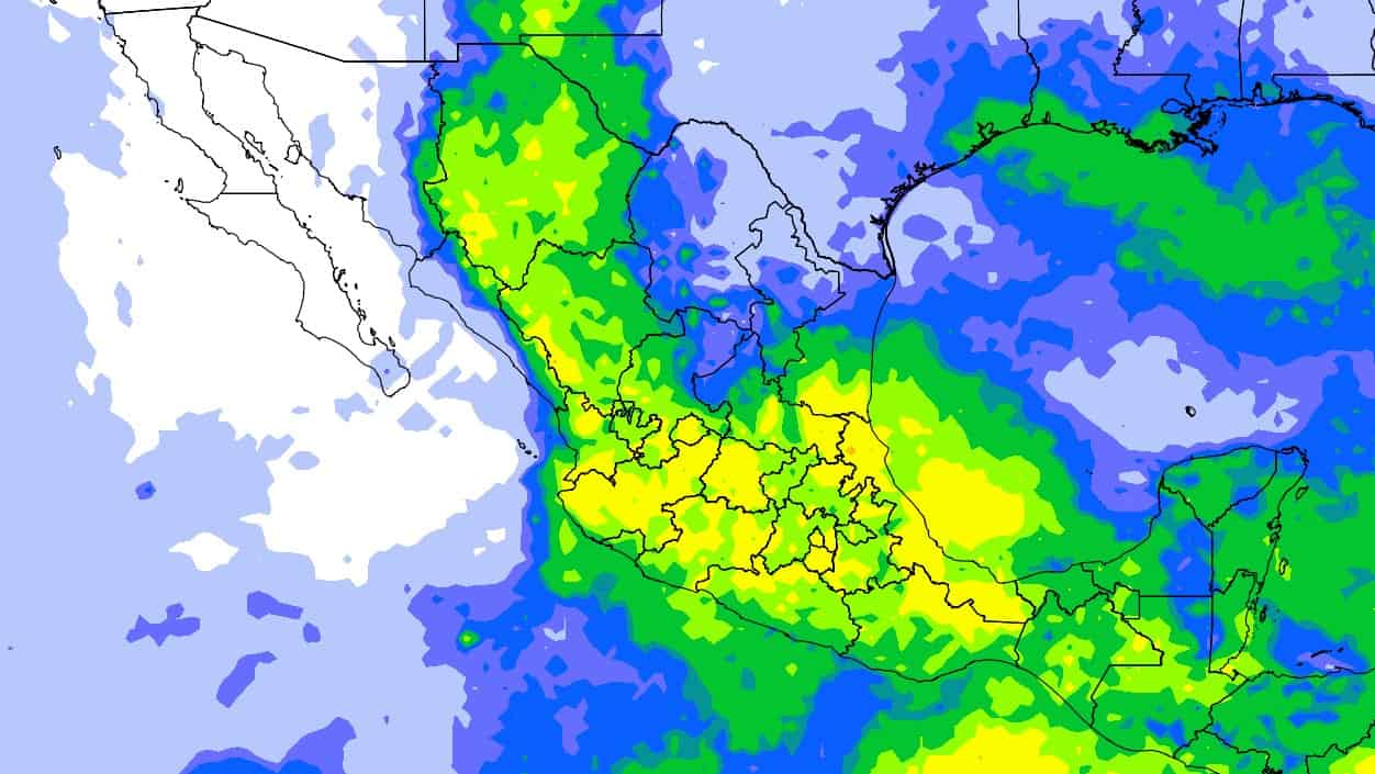 Pronóstico de acumulado total a 5 días. (FOTO: Conagua).