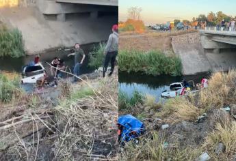 Vecino de Juan José Ríos rescata a dos menores de un vehículo que cayó a un dren en la México 15