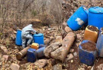 Aseguran área para la elaboración de droga sintética en Culiacán