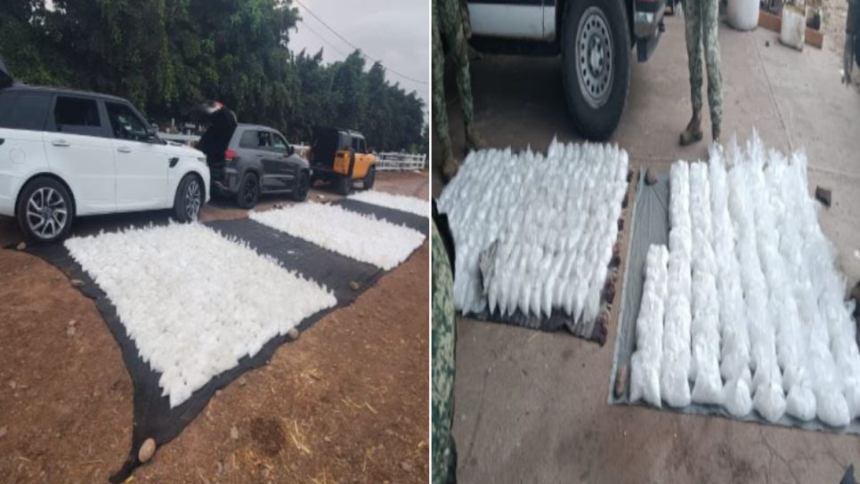 Aseguran camionetas de lujo repletas de metanfetamina, en Culiacán Aseguran camionetas de lujo repletas de metanfetamina, en Culiacán