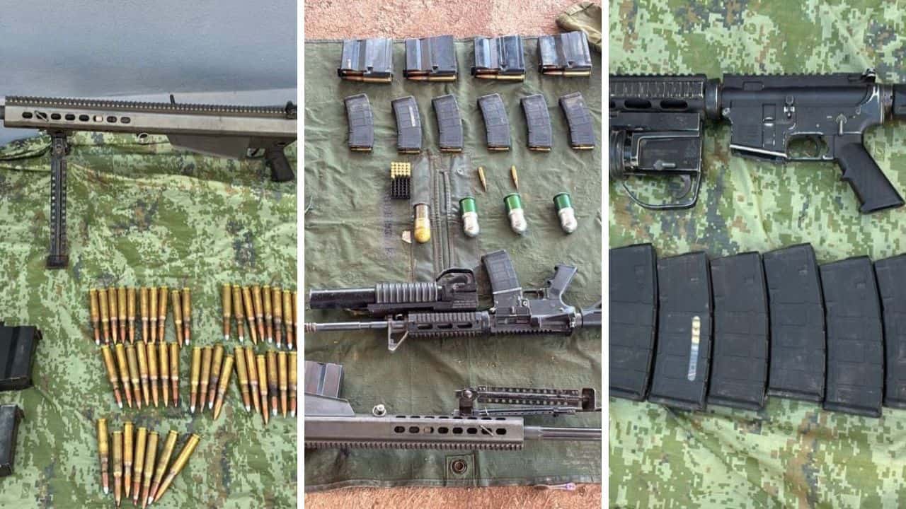 El armamento, los cartuchos y el equipo táctico fueron puestos a disposición de la Fiscalía General de la República para que lleve a cabo las indagaciones correspondientes como lo marca la ley