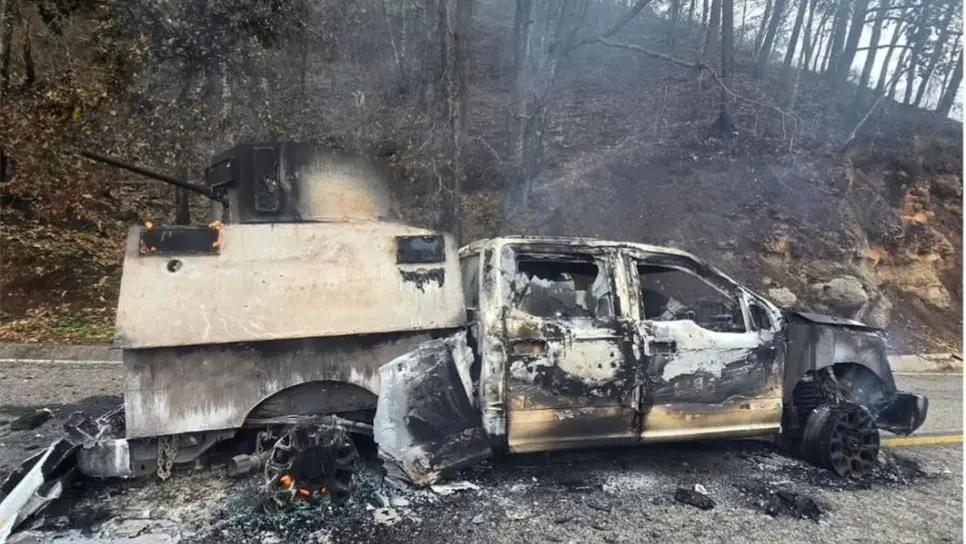 En estas condiciones fue asegurado el camión monstruo. (FOTO: Cortesía).