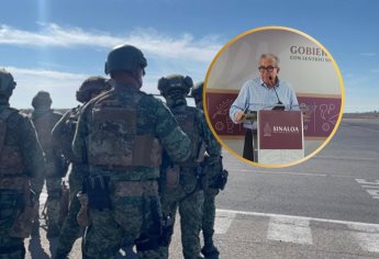 Rocha Moya celebra que las fuerzas del orden hagan su tarea para combatir la delincuencia en Sinaloa