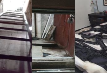 Así es el túnel asegurado en casa de Residencial Santa Margarita, en Culiacán