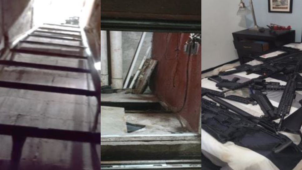 Así es el túnel asegurado en casa de Residencial Santa Margarita, en Culiacán Así es el túnel asegurado en casa de Residencial Santa Margarita, en Culiacán