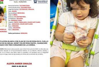 Buscan a Amanda Isabella, fue sustraída de su casa en Los Mochis