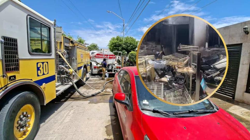 Se incendia vivienda utilizada como bodega de distribuidora de abarrotes en Los Mochis Se incendia vivienda utilizada como bodega de distribuidora de abarrotes en Los Mochis