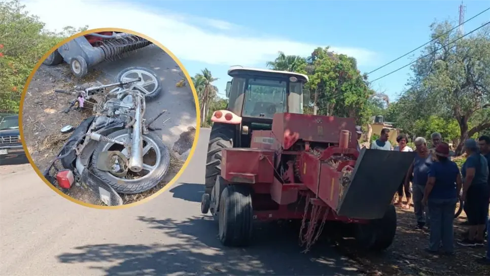 El motociclista adulto terminó con lesiones de consideración. FOTO: Luz Noticias.