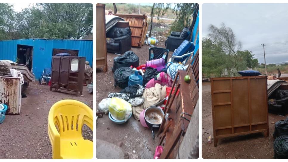 Desalojan a madre soltera con cáncer y queda en la calle bajo la lluvia, en Guamúchil