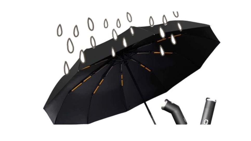 Este paraguas futurista es ideal para usarlo en noches lluviosas por esta razón Este paraguas futurista es ideal para usarlo en noches lluviosas por esta razón