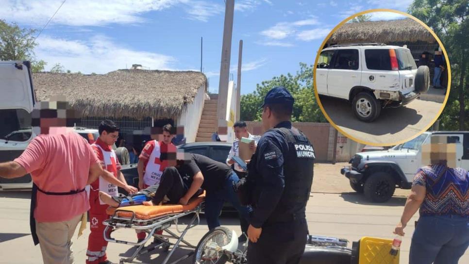 Motociclista termina lesionado al chocar contra una vagoneta en Guasave Motociclista termina lesionado al chocar contra una vagoneta en Guasave