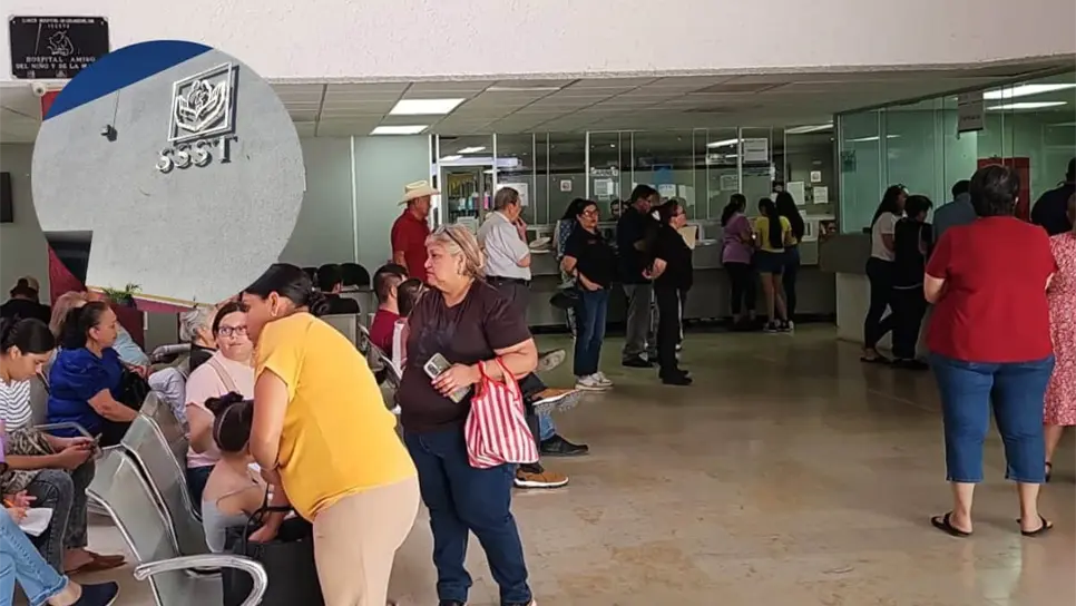 FOTO: Colapsa atención en el ISSSTE Los Mochis: largas filas y sin medicinas