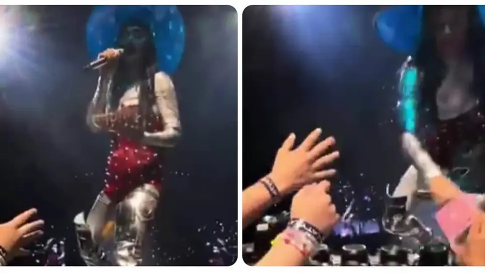 Fans de la cantante captaron el incidente. (FOTO: X).