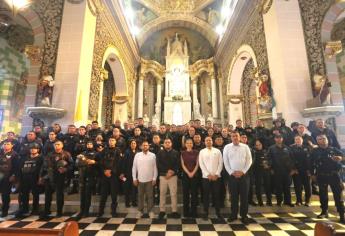 Con misa de acción de gracias, policías municipales de Mazatlán celebran su día