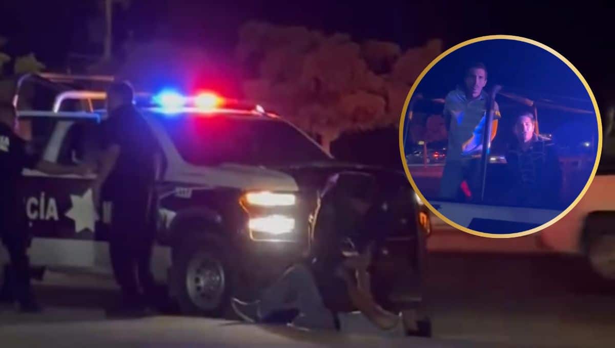 La familia grabó el presunto abuso policial en Los Mochis. FOTO: Luz Noticias.