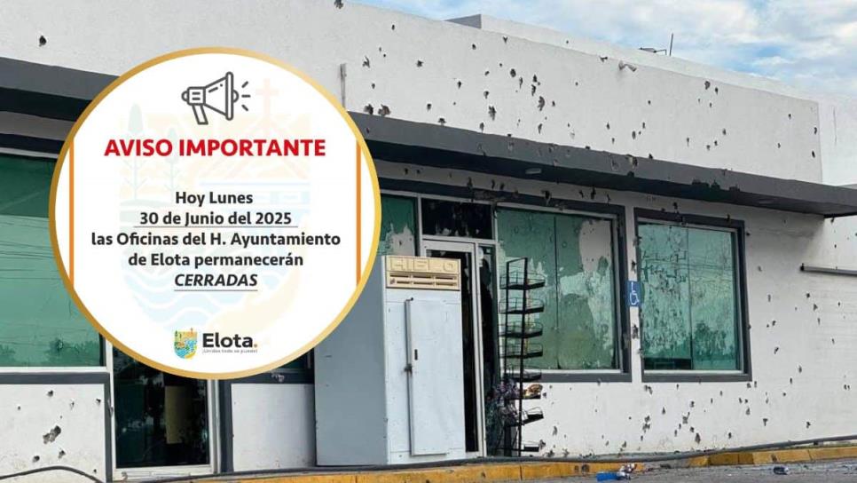 Tras balaceras en La Cruz, cierran oficinas del Ayuntamiento de Elota Tras balaceras en La Cruz, cierran oficinas del Ayuntamiento de Elota