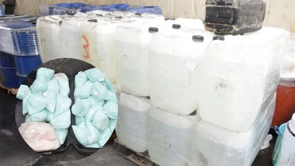 FOTO: FGR destruye más de un millón de pastillas de fentanilo y cuatro toneladas de sustancias y percusores químicos