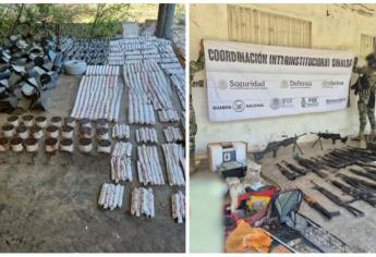 Aseguran megafábrica de explosivos y decomisan más de 100 explosivos en Culiacán