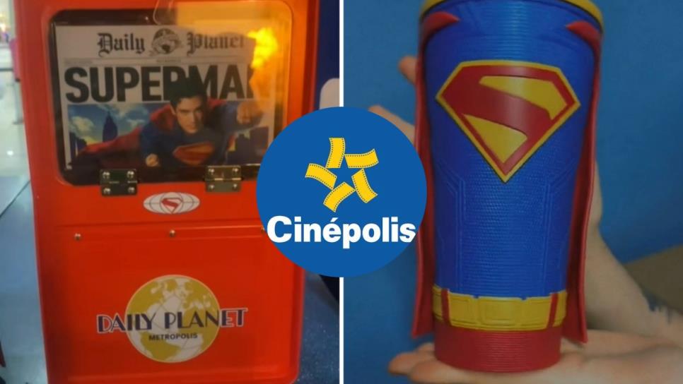 Vaso y palomera de "Superman" en Cinépolis ¿Cuándo salen a la venta y cuanto cuestan?